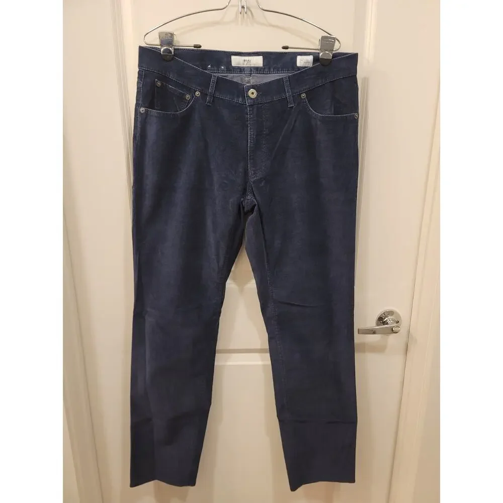Men's Brax Chuck Modern Fit Blue Corduroy Pants